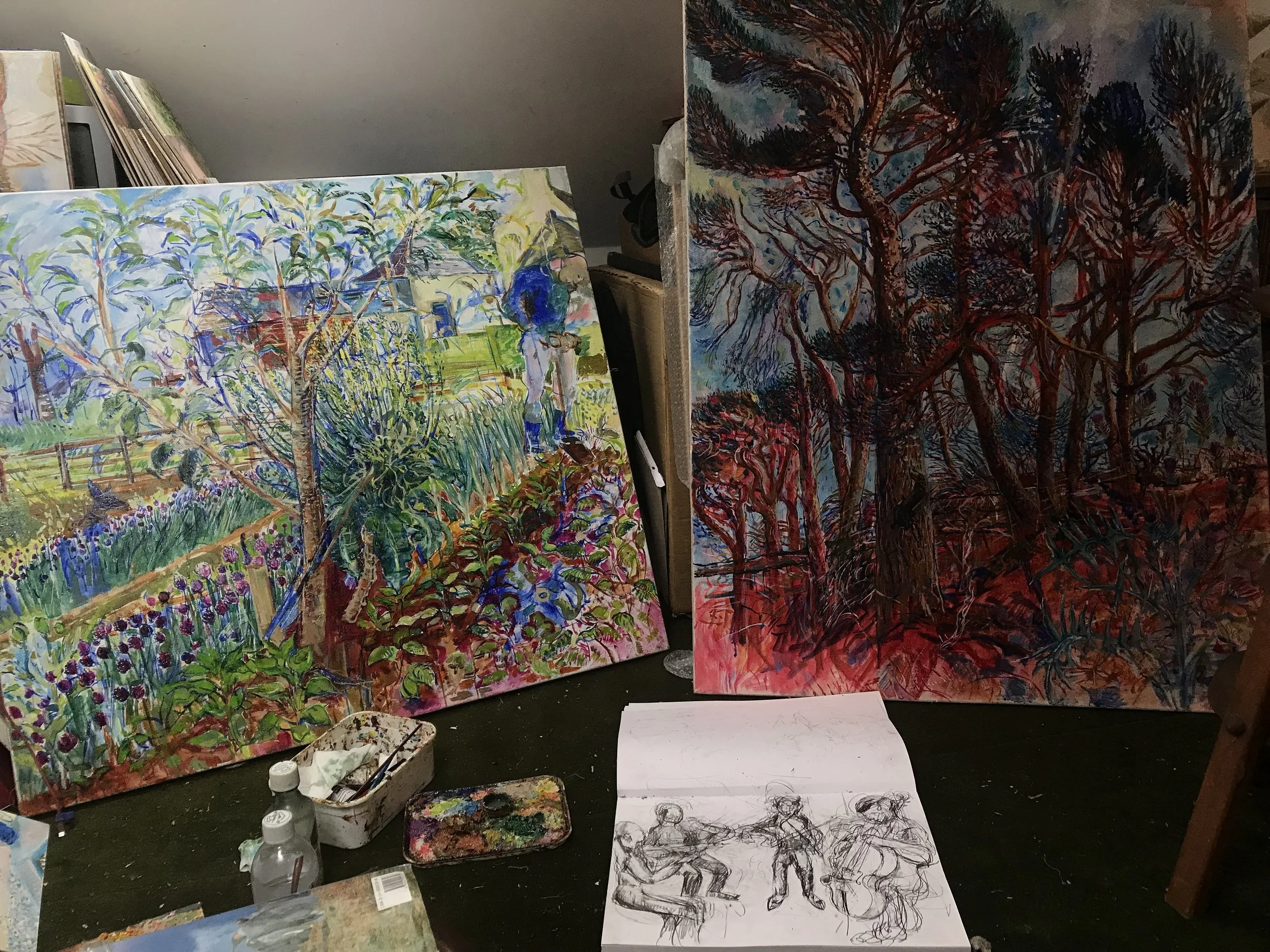 Works in progress, studio