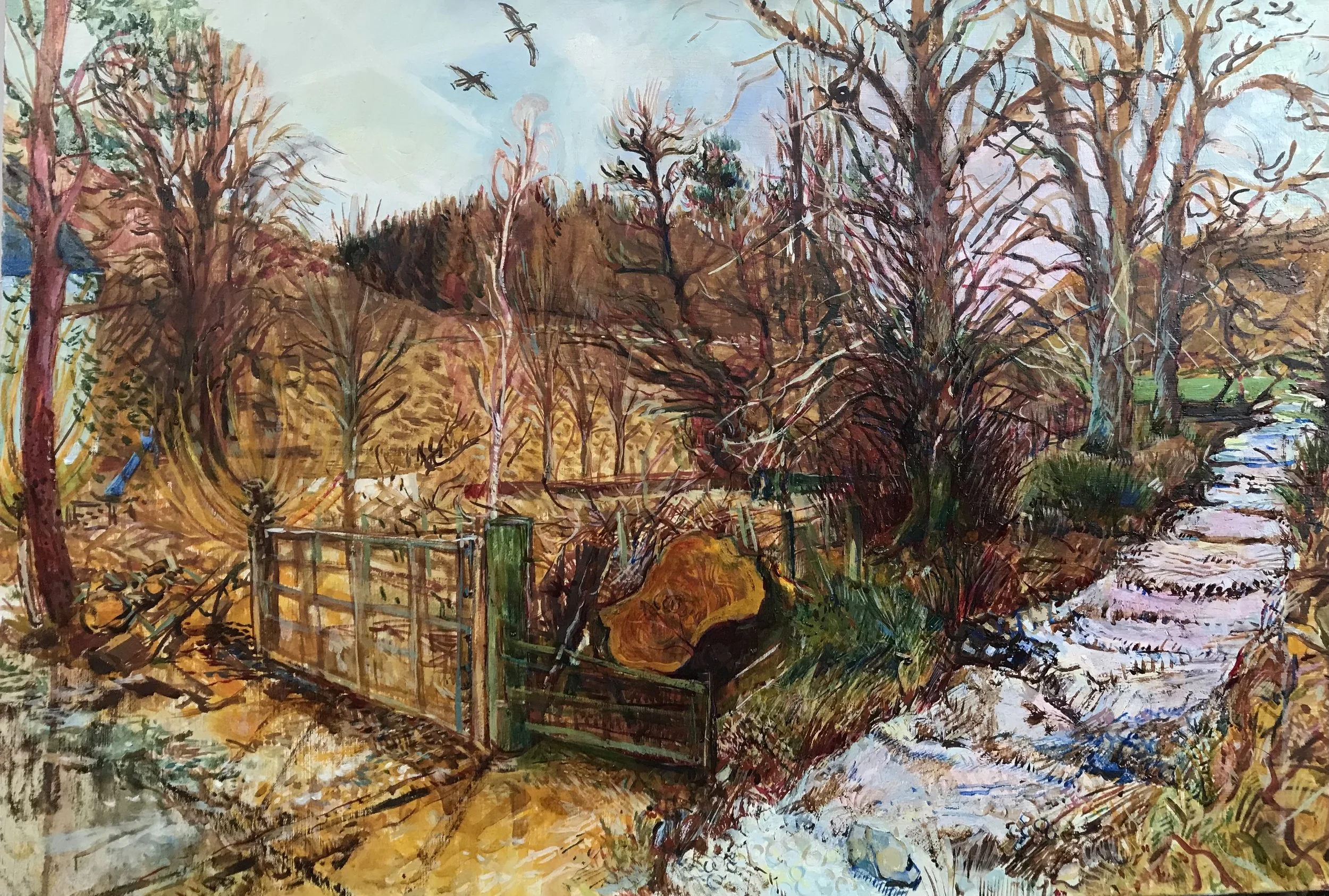 Autumn Spate, oil on Fine Belgian Linen, 80 x 55cm, 2025, £2400