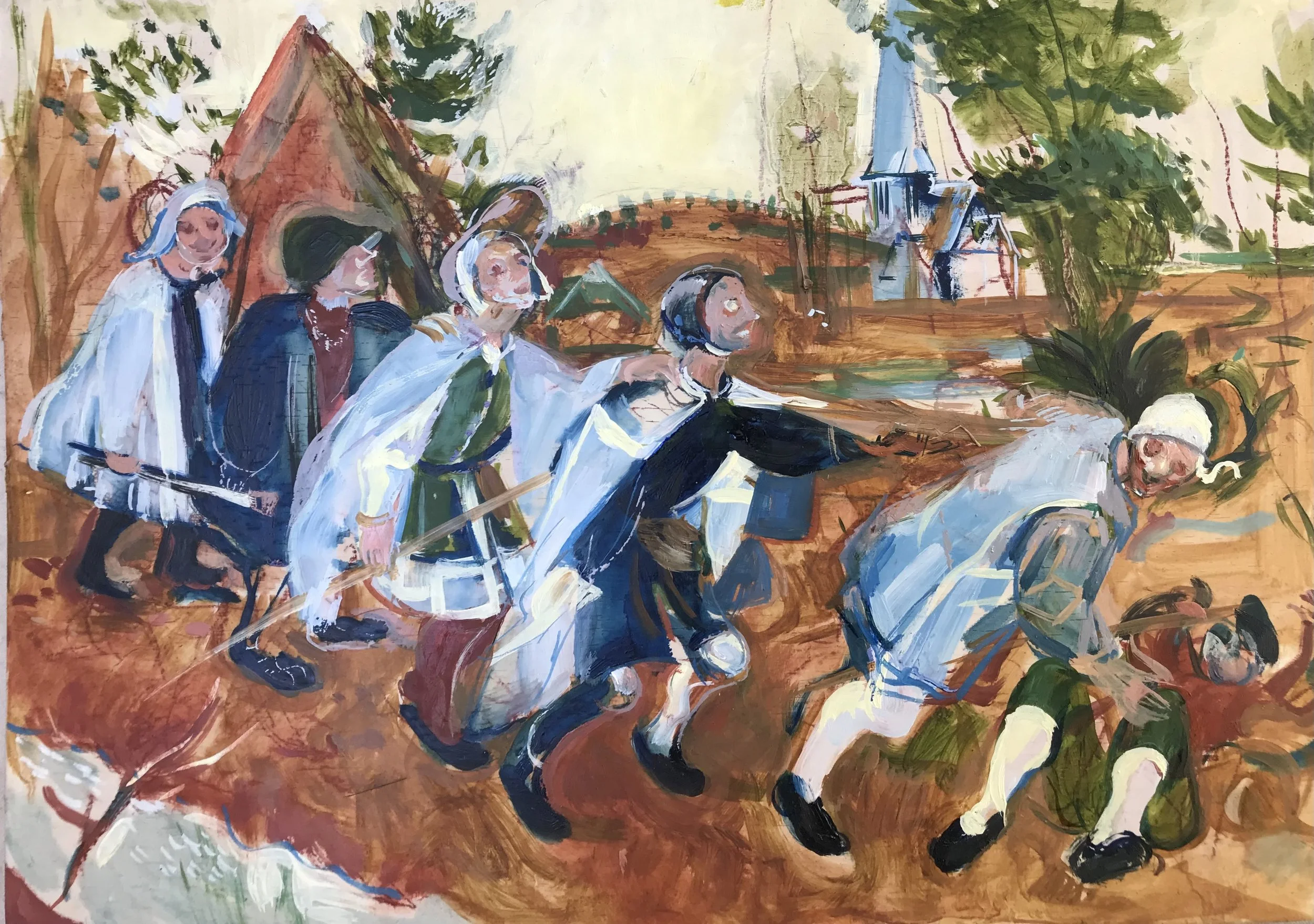 After Brueghel’s ‘The Blind leading the Blind’
