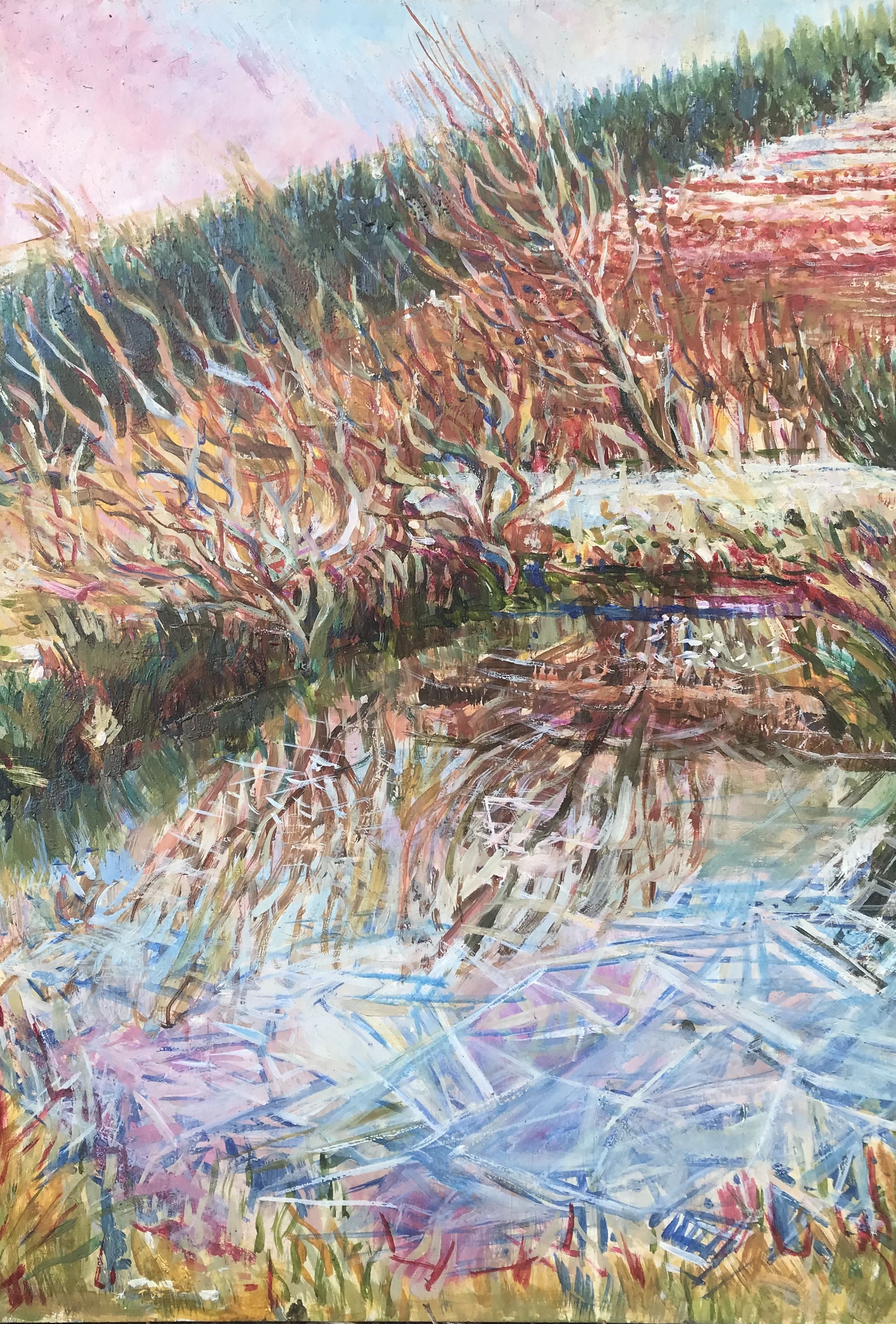 Ice 
Oil on gesso, 40x30xm, £690