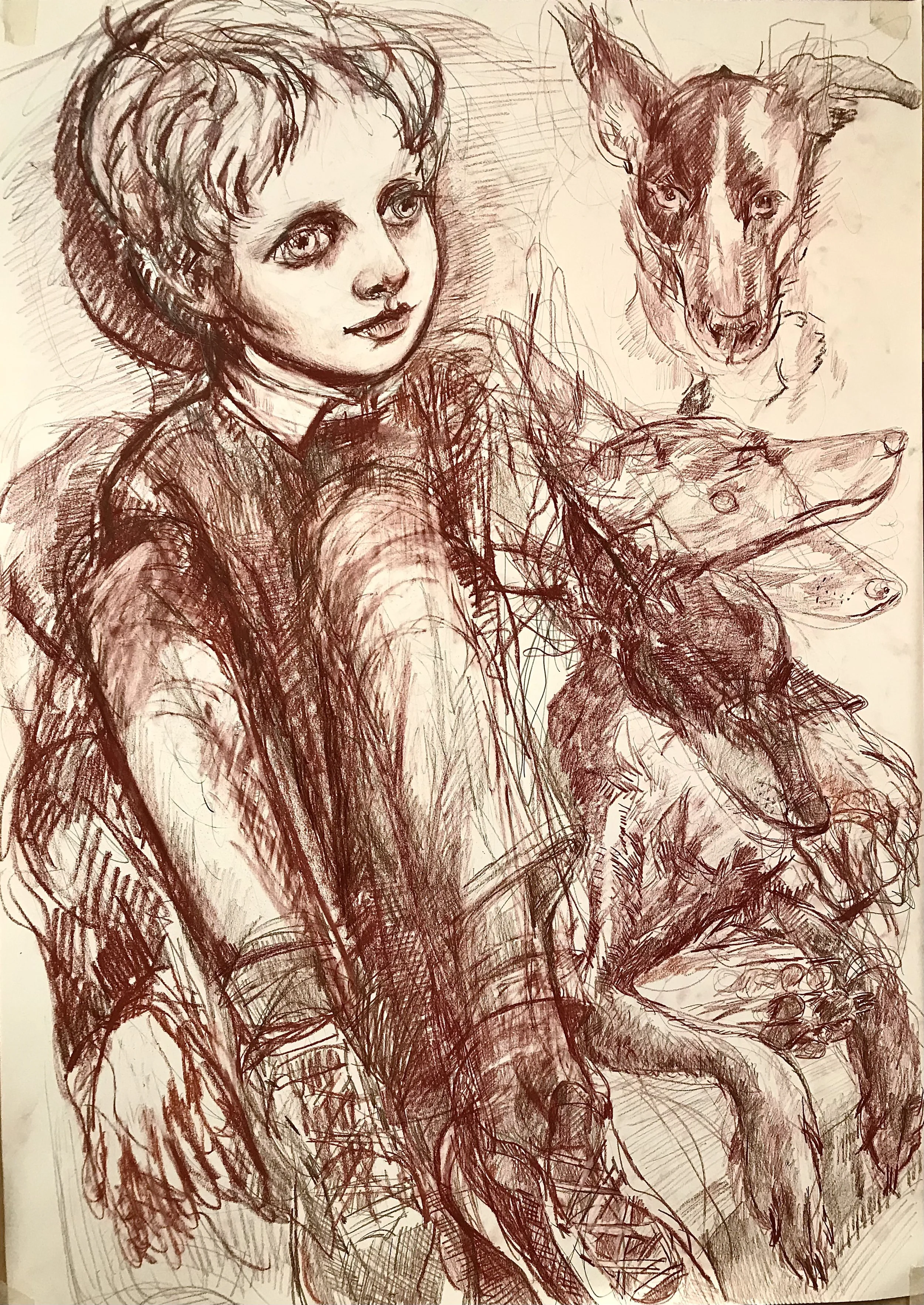 Child, red sanguine chalk, £300