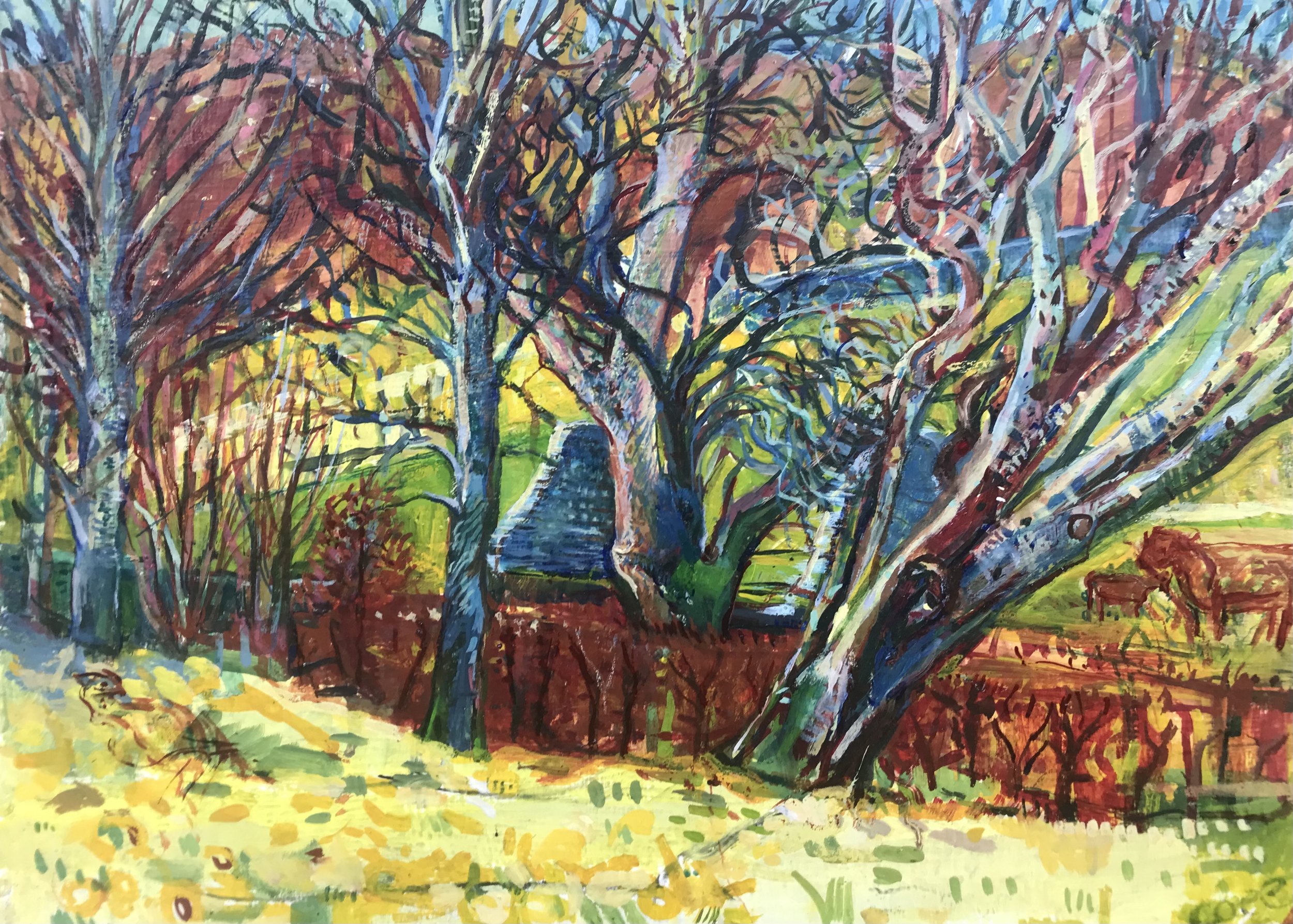 Rowan & Kirk
Oil on gesso board, 40x30cm £690