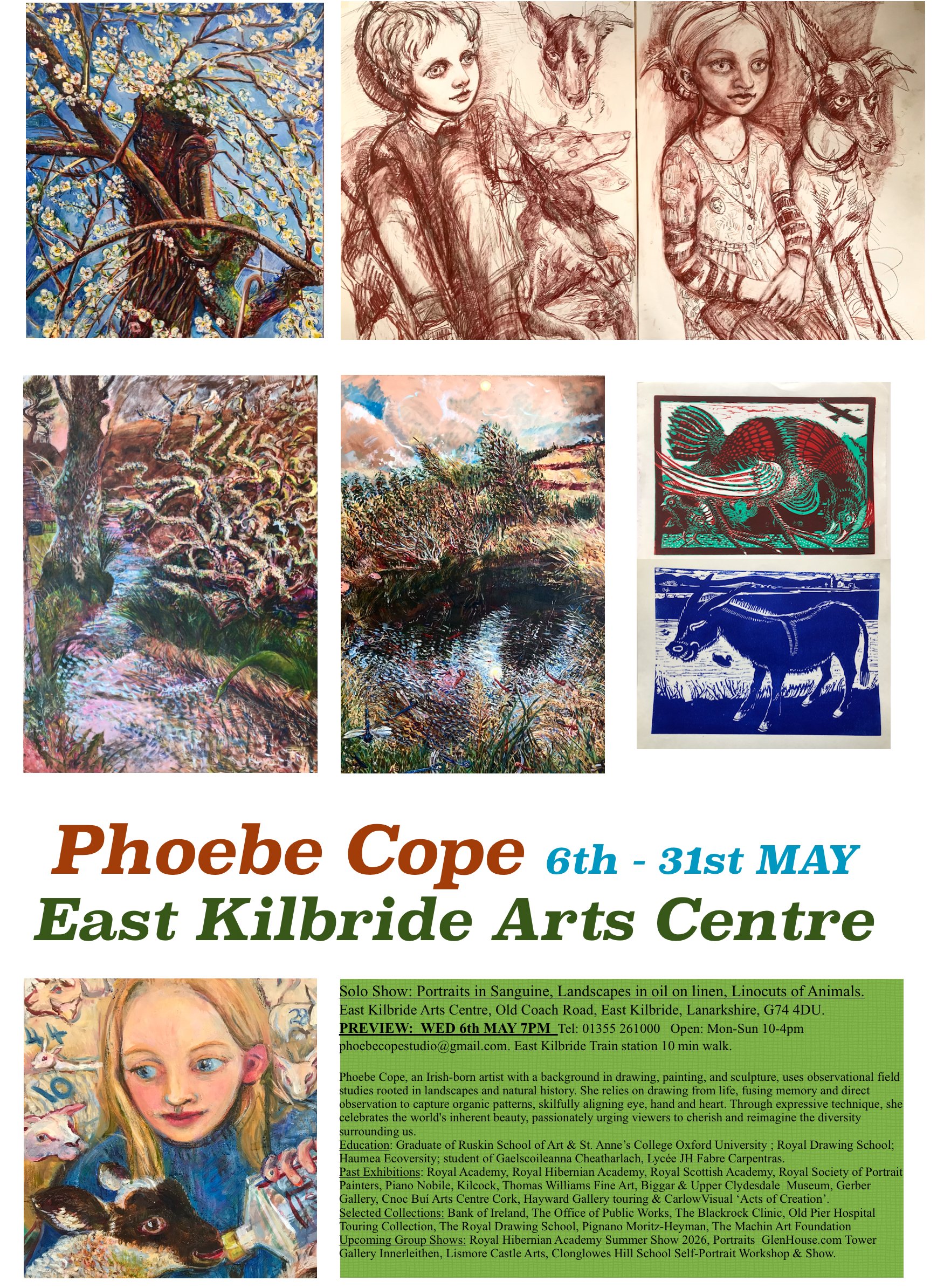 Solo Show opening 7pm 6th MAY , East Kilbride Arts Centre, Old Coach Road, East Kilbride, Lanarkshire, G74 4DU. runs til 31st May. 