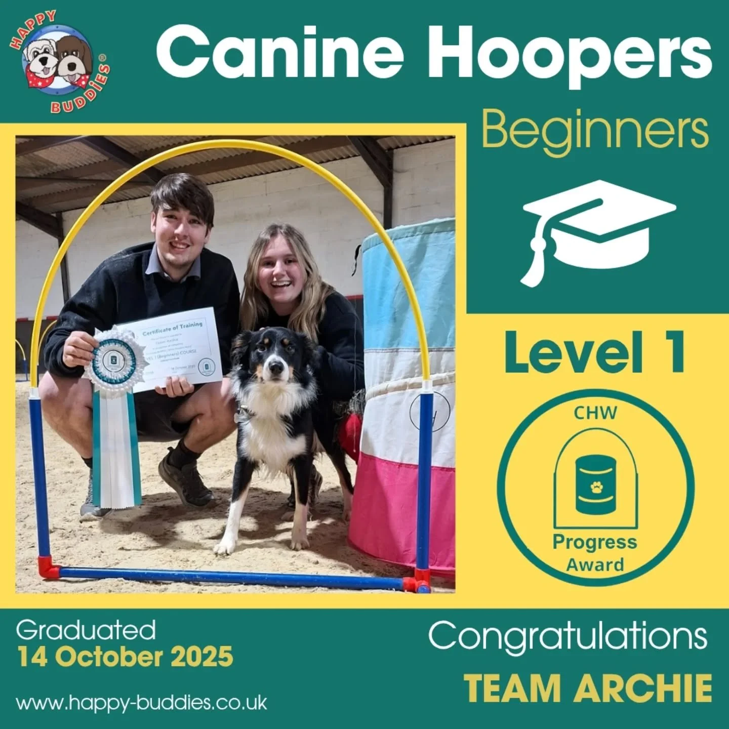 🎉🐾 𝗚𝗿𝗮𝗱𝘂𝗮𝘁𝗶𝗼𝗻 𝗡𝗶𝗴𝗵𝘁 𝗖𝗲𝗹𝗲𝗯𝗿𝗮𝘁𝗶𝗼𝗻! 🐾🎉

I'm bursting with pride tonight for our most recent Canine Hoopers graduates! 

We celebrated not one but TWO amazing groups - our Beginners Course and our Level 2 Course!

Each and e