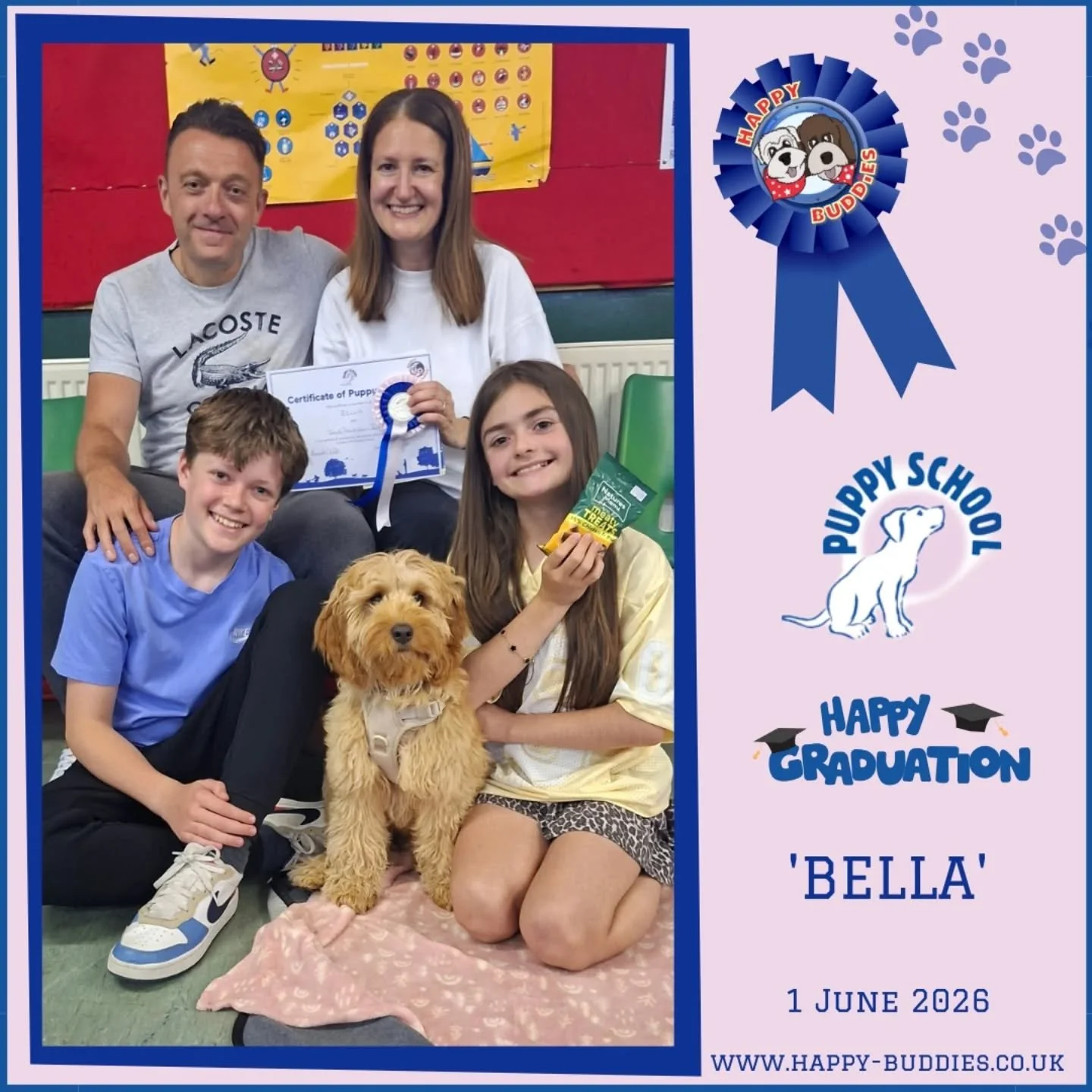 🐶🎓 𝗣𝘂𝗽𝗽𝘆 𝗦𝗰𝗵𝗼𝗼𝗹 𝗚𝗿𝗮𝗱𝘂𝗮𝘁𝗲𝘀 🎓🐶

It was graduation night for this little group yesterday and what a group they have been. Such little sweethearts! It's been wonderful seeing them grow in confidence each week, especially Bella, Bi