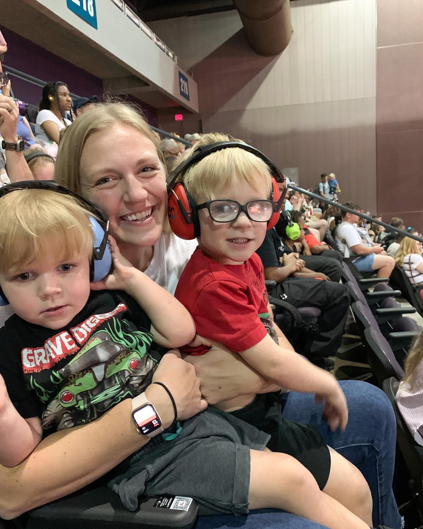 One of my favorite parts of motherhood is seeing unhindered joy and excitement in the eyes of my boys 💙💙

So Monster Jam and the beach it was for Mother&rsquo;s Day Weekend 🫶🏻

#mothersday #boymama @monsterjam