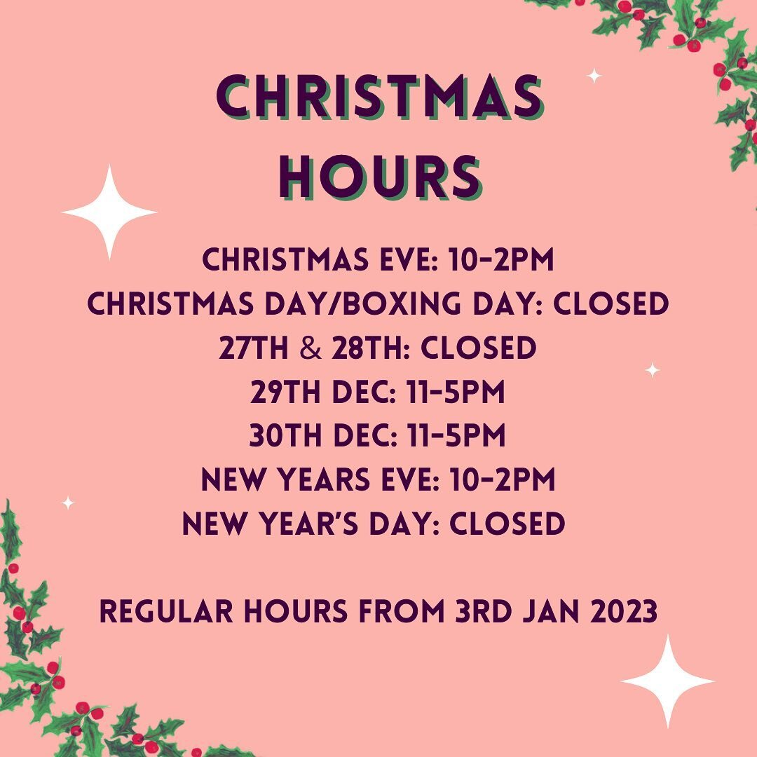 Riot Hearts Hair Studio opening hours for the festive period 🎄 our hours will differ from idlehands.nailstudio &amp; losersloungetattoo 
.
As it&rsquo;s the rush up to Christmas, appointments are getting booked up very quickly! So if you don&rsquo;t
