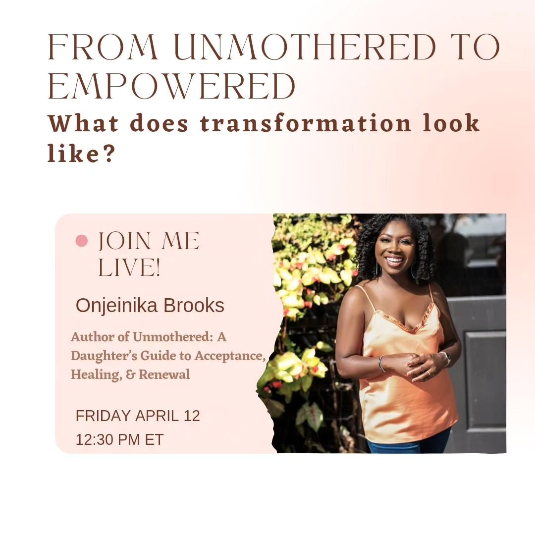 Join me live at 12:30pm ET.

Renewal continues!🙌🏿
.
.
.
📸 @rhonishadione 
#unmotheredtoempowered #transformation #motherwound #motherdaughterrelationship #toxicmother #narcissisticmother #absentmother #unmothered #healingjourney #acceptancehealing