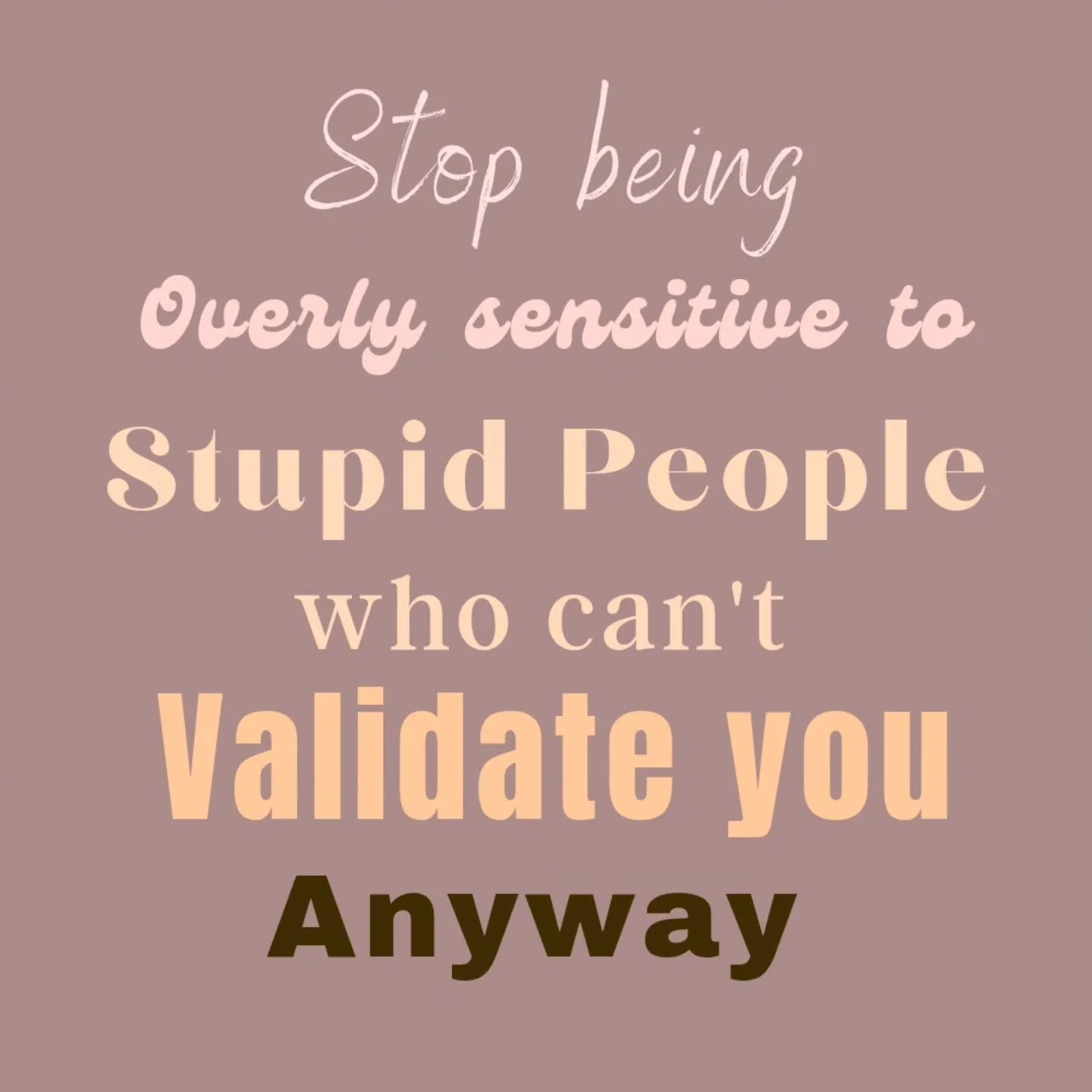 It's about time I post this again.

Gentle reminder--

You're already worthy.

Take your power back.

Believe it and walk in it.

Yeah, it feels good to be wanted, loved, chosen...

However, no one can validate you but God.

Everyone else is equal to