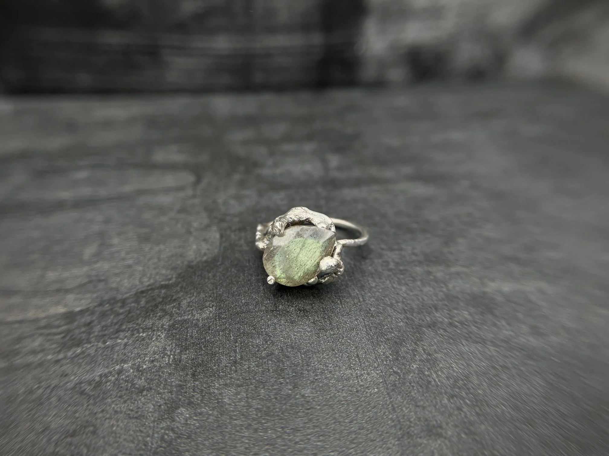 Earhen Stacking Rings + BiColored Sapphire — Toothmark Metals