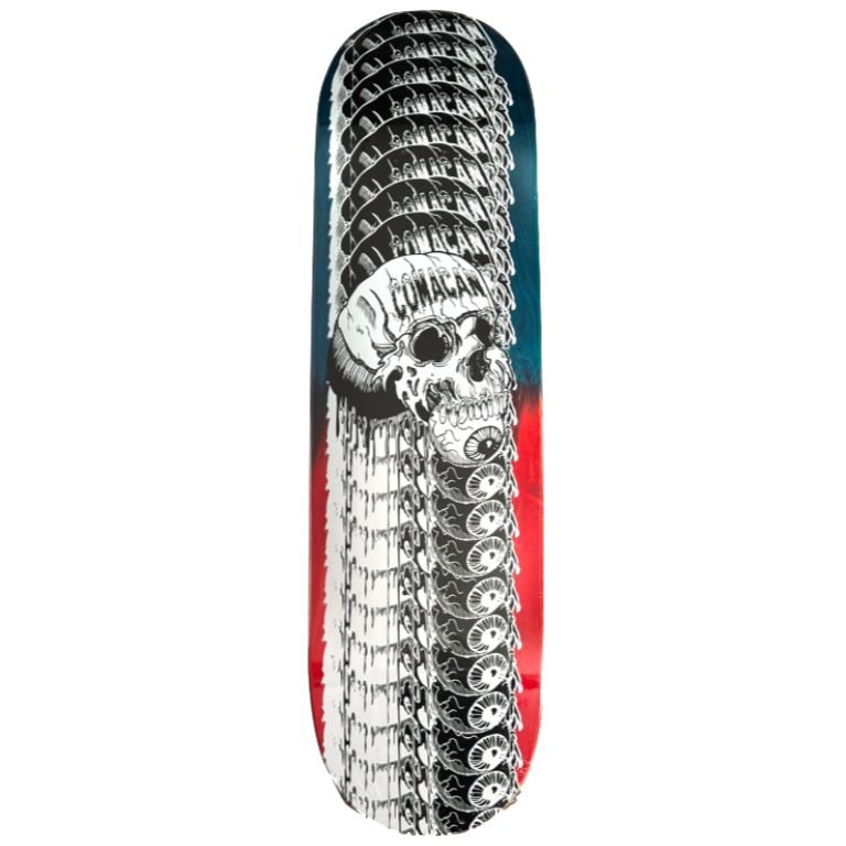 Comacan Stacked Skull Blue/Red 8.75