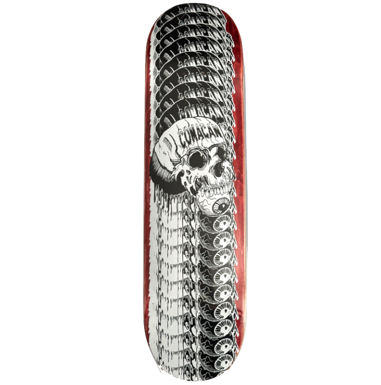 Comacan Stacked Skull Red 8.0