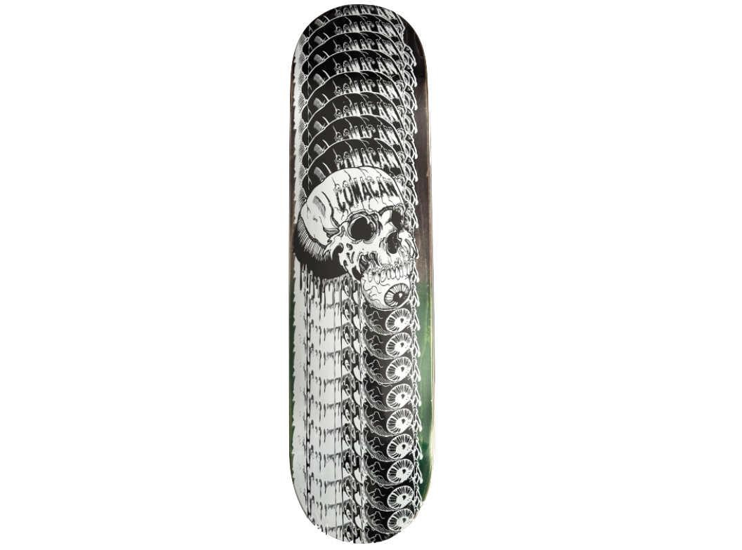 Comacan Stacked Skull Black/Green 8.38
