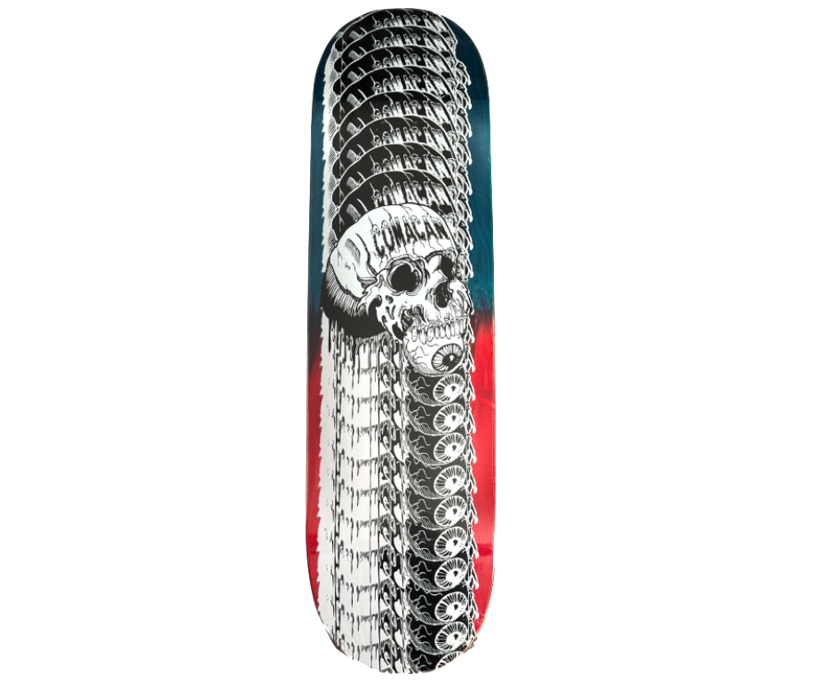Comacan Stacked Skull Blue/Red 8.75