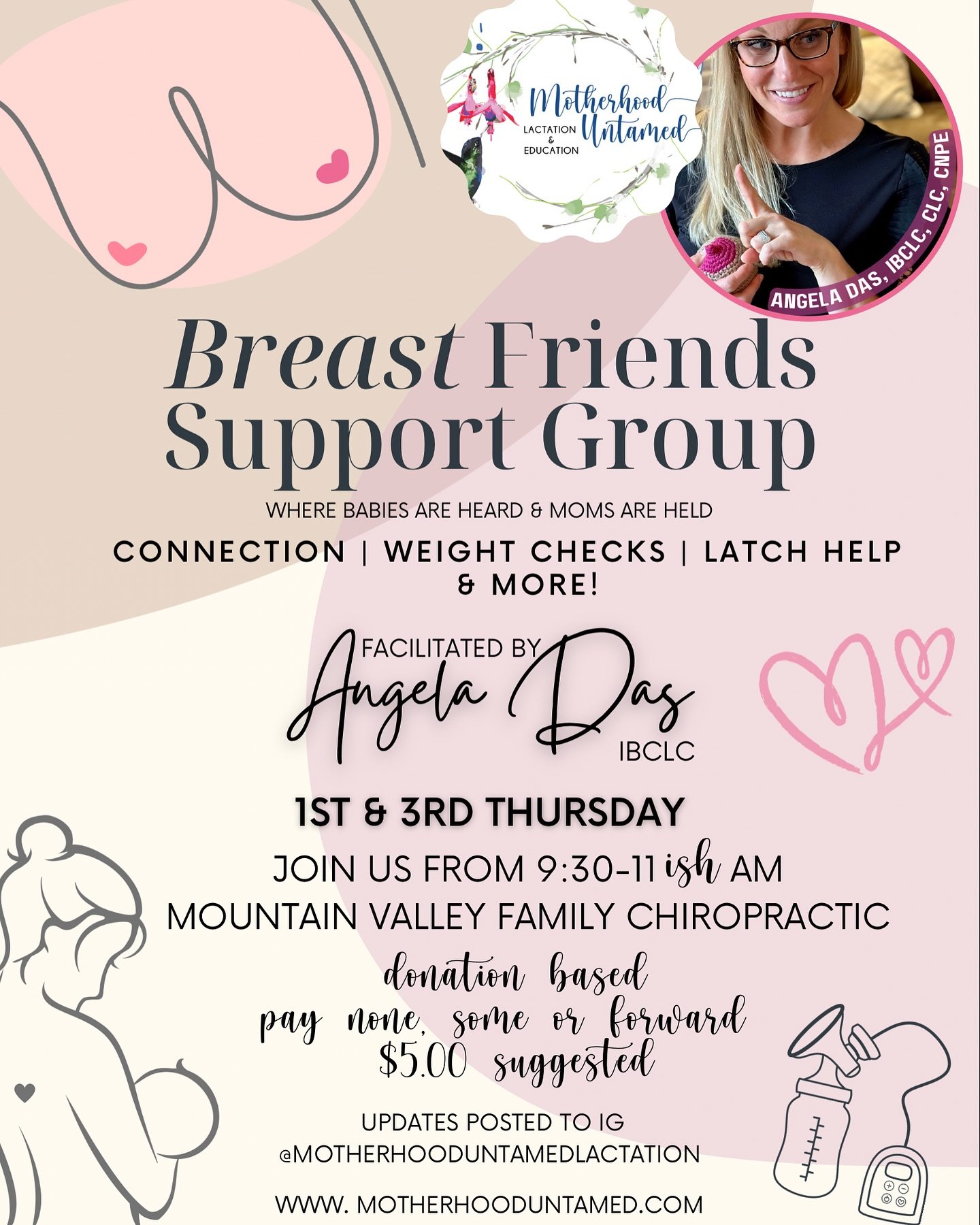 BREASTfriends group has MOVED! Starting 5/16 we are now at @maxlivingofficial Mountain Valley Family Chiropractic - we are STILL: 

📅 1st and 3rd Thursday of the Month
⏰ 9:30am - 11:00am 
💰 WE ARE A DONATION BASED GROUP 

We support feeding your ba