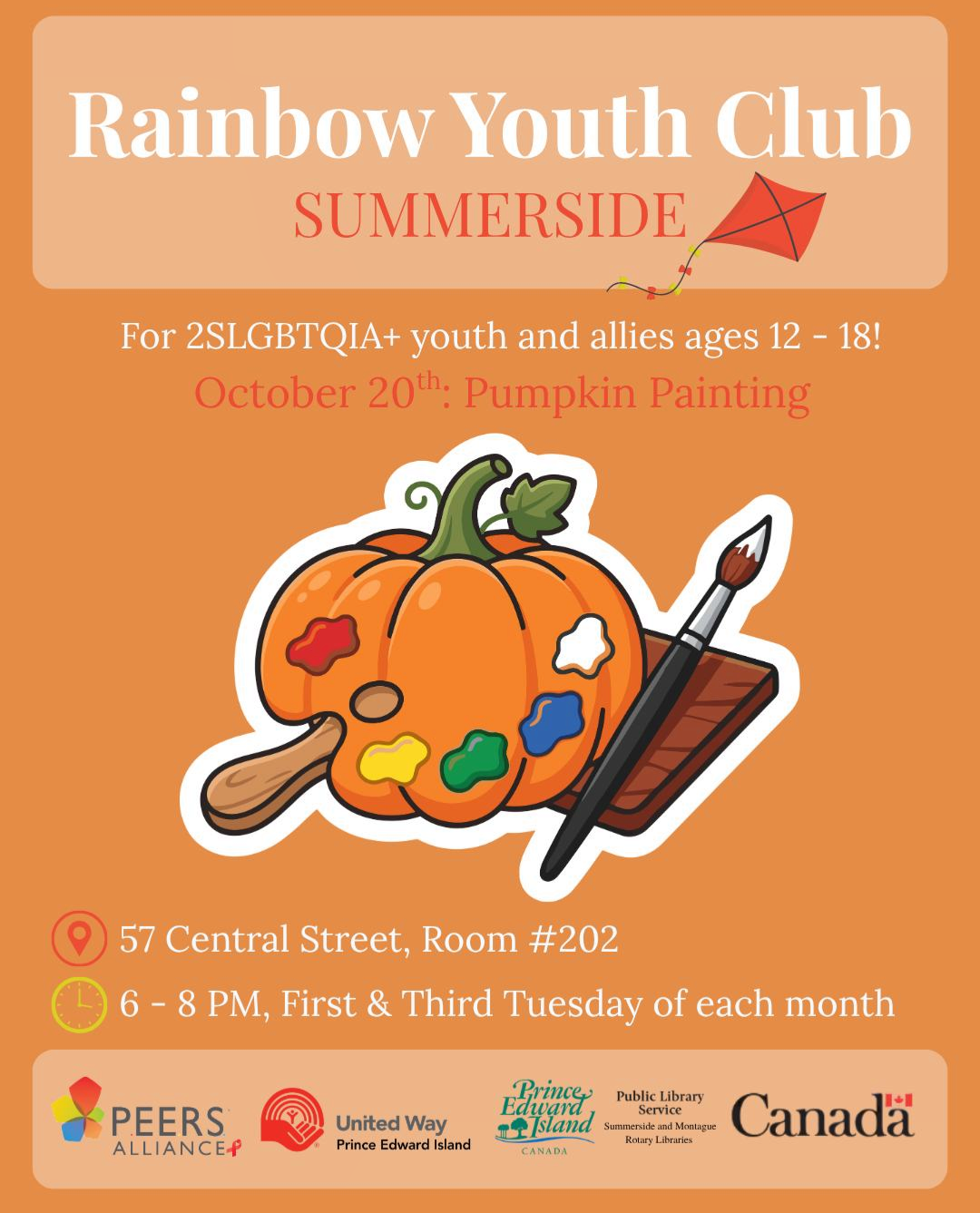 Rainbow Youth Club Pumpkin Painting
