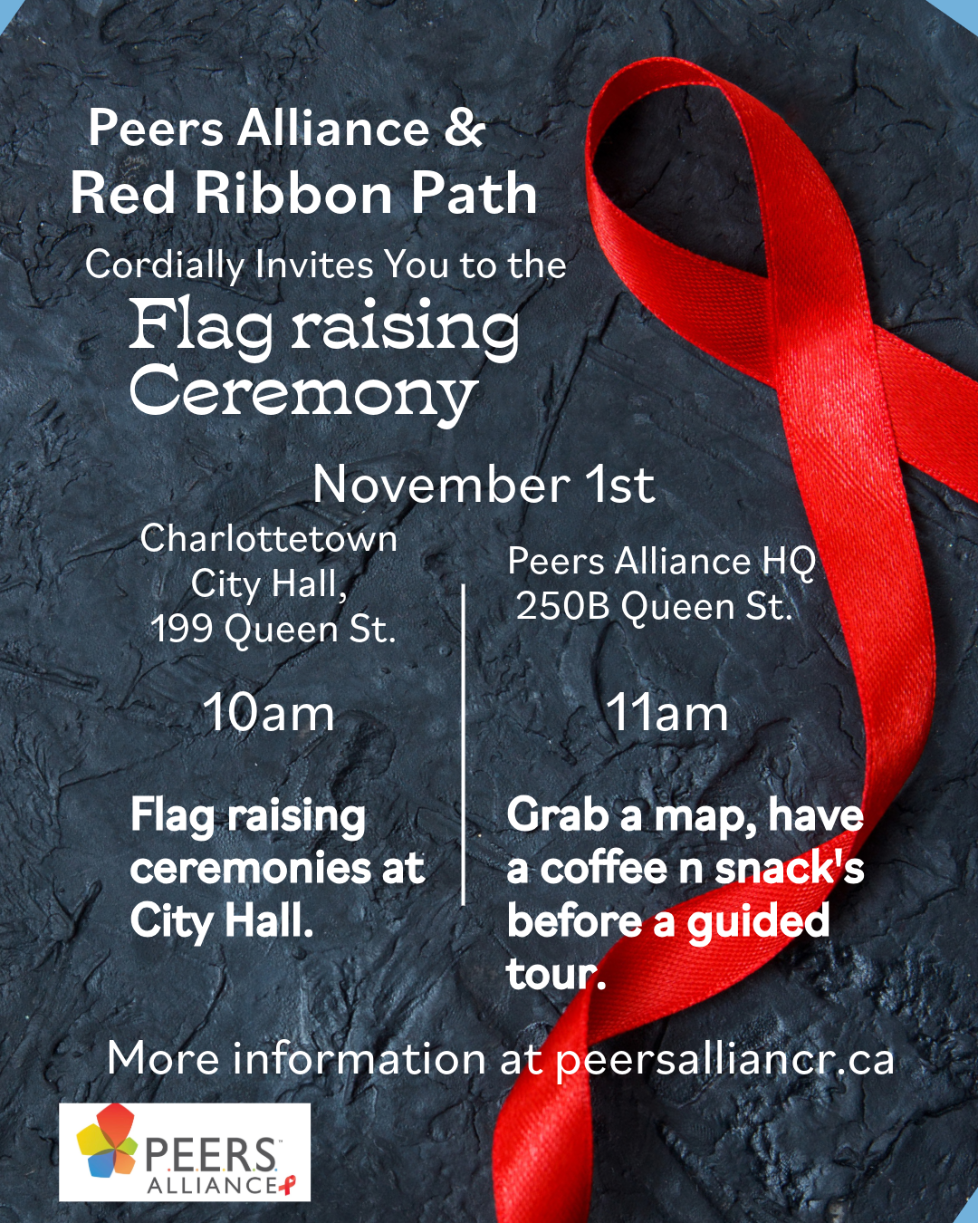 Red Ribbon Path Flag Raising Ceremony