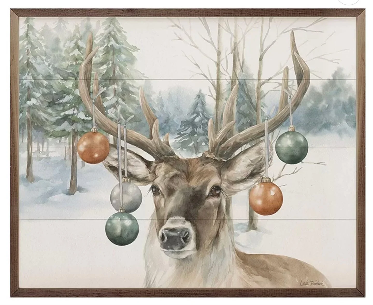 This guy is on sale at Kohls Online (and in-store soon)! Look for 'Kendrick Home Christmas Deer Framed Wall Art' if interested. 🦌🎄Yay!