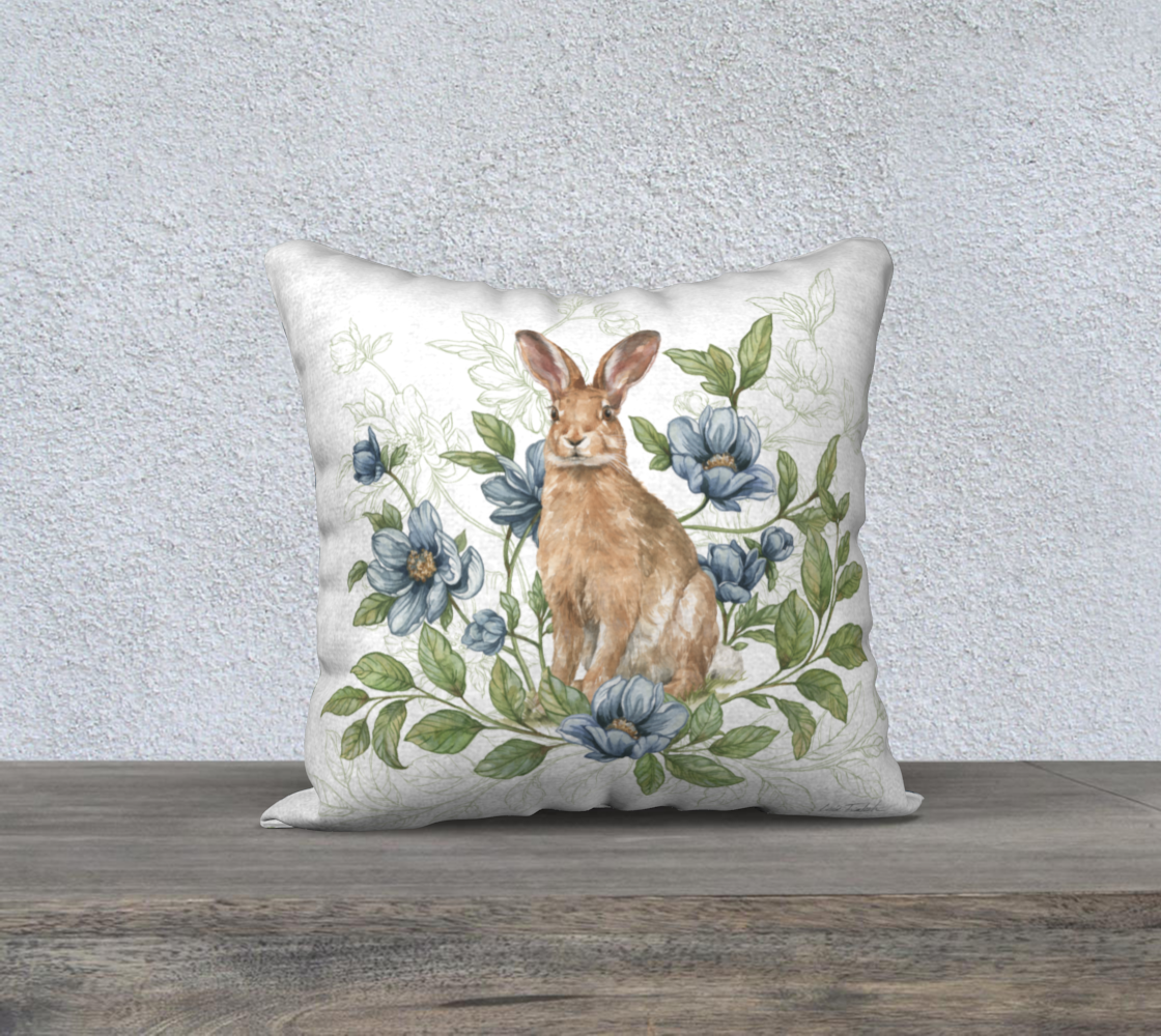 Cottage Bunny Blue Floral