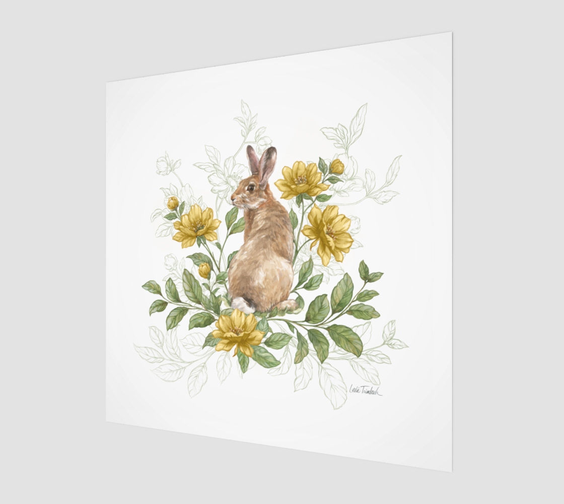 Cottage Bunny - Gold | Fine Art Print