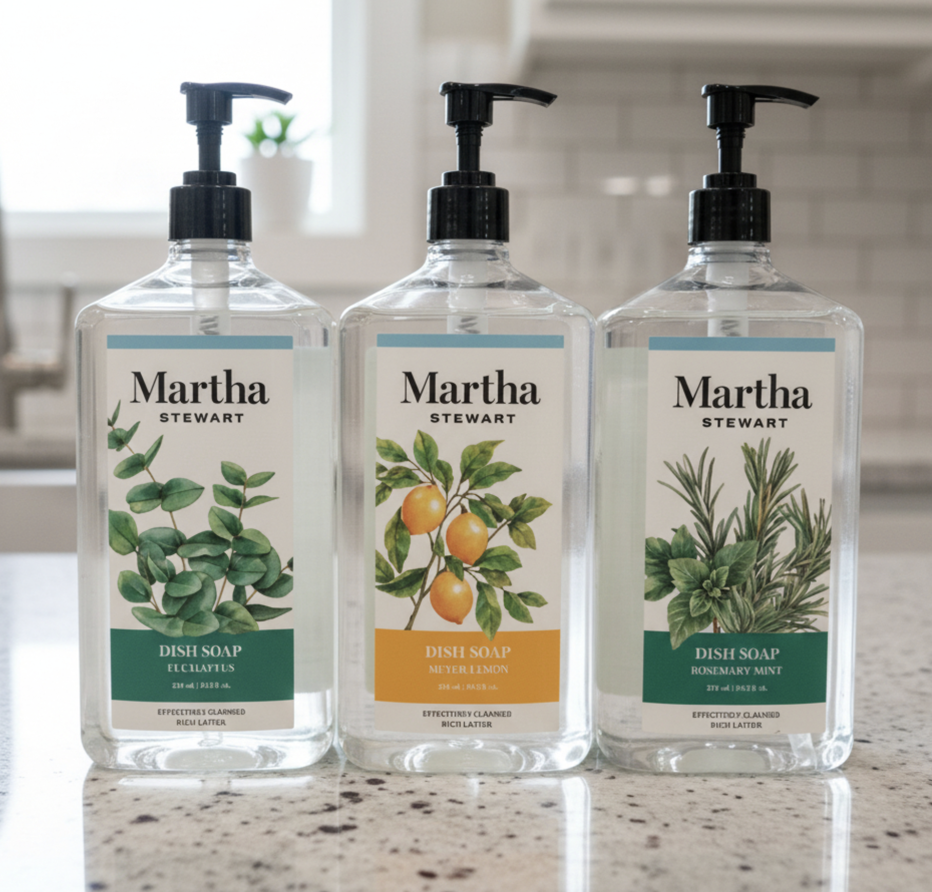 MARSHALLS, TJMAXX, HOMEGOODS – Martha Stewart Cleaning Supplies labels