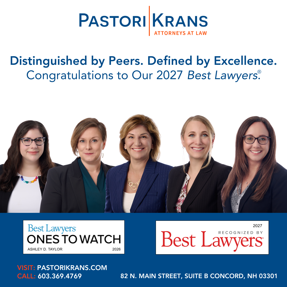 Pastori | Krans Attorneys Named to The Best Lawyers in America® and Ones to Watch® in America
