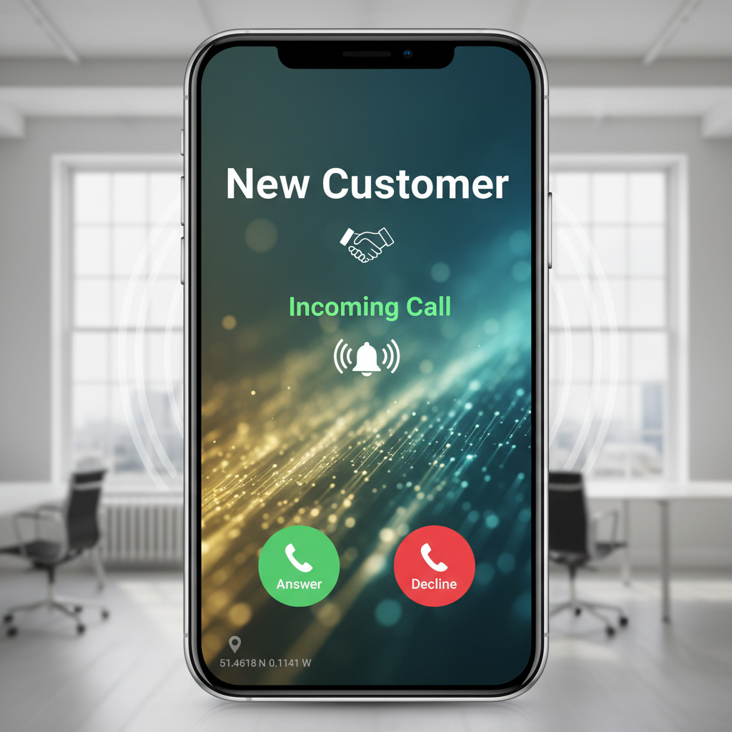 New customer calling on your mobile phone