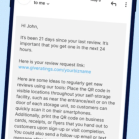 Review reminder service