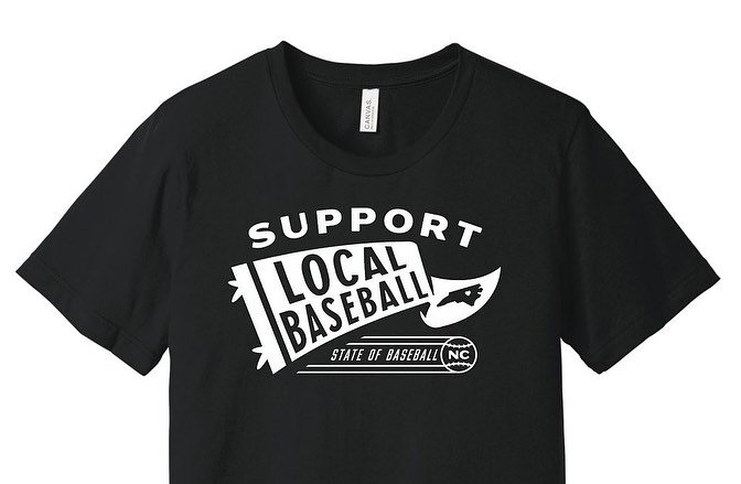 Fresh threads in the shop to support local baseball. Every. Single. Dollar. Made is heading to sandlot and little leagues to keep grassroots baseball growing. #SandlotRevolution #SupportLocal #Raleigh #NorthCarolina #JoinTheCollective