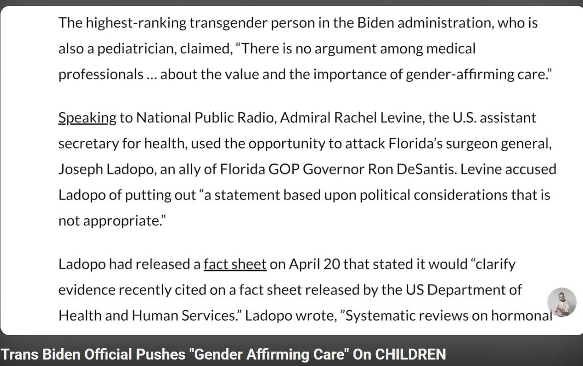 HR 3492 - “Gender Affirming” Care and the Science 