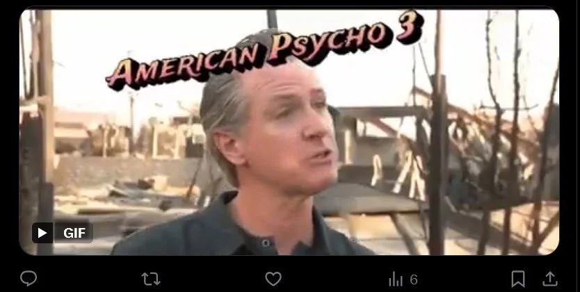 Newsom is a Psycho Flailing Idiot