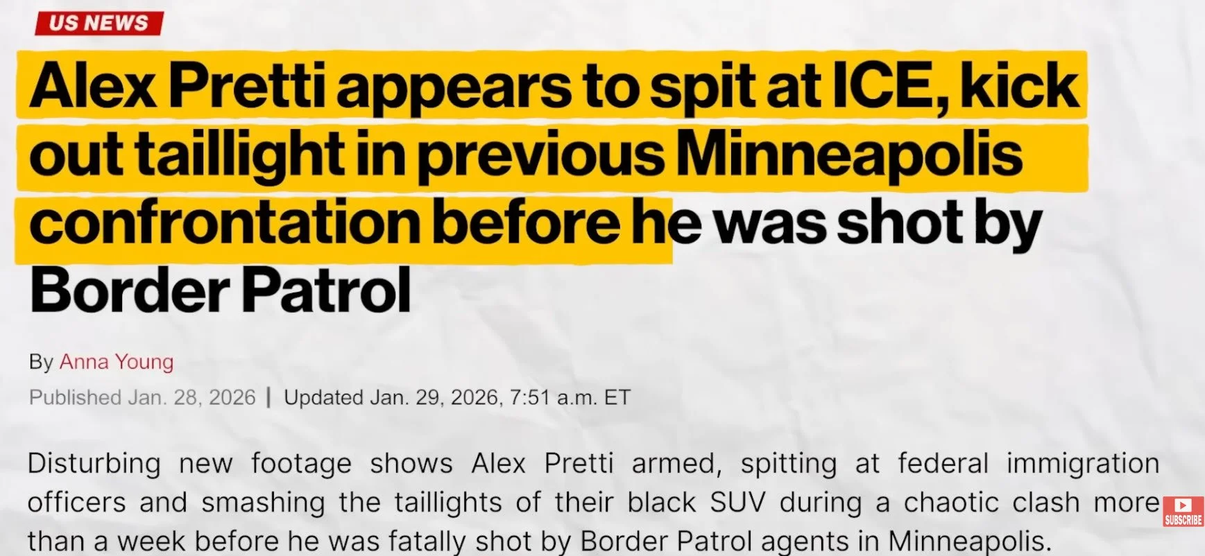 Alex Pretti - The Fact Based Starting Point