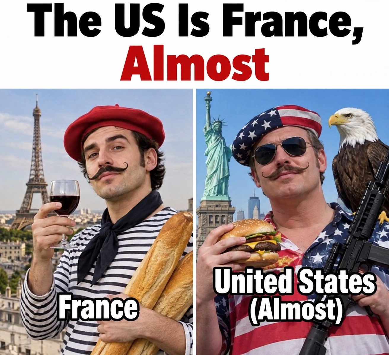 The US Is France, Almost