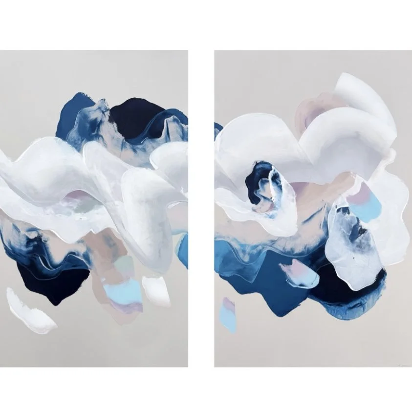 OPEN SKIES (dipytch), 48 x 60" total size, [Available] $4000 CAD