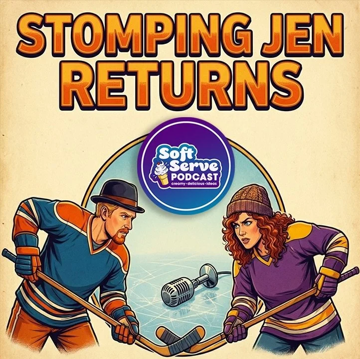 Stomping Jen makes her triumphant return to the Soft Serve Podcast! 
We talk about what Jen has been up to and if she&rsquo;s &ldquo;back&rdquo; on the podcast, and we discuss the movie &ldquo;Hamnet&rdquo; and the television show &ldquo;Heated Rival