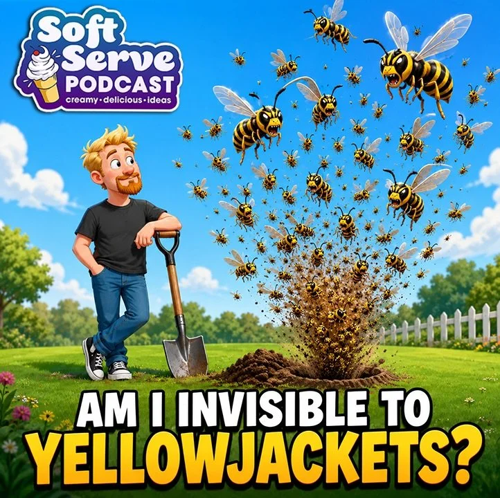 In this episode, I discuss why I believe I am invisible to yellowjackets and dig into the science behind ground wasps and human detection.
The Soft Serve Podcast is available ad-free on all podcast platforms &amp; YouTube.
 #GroundWasps #WaspFacts #I