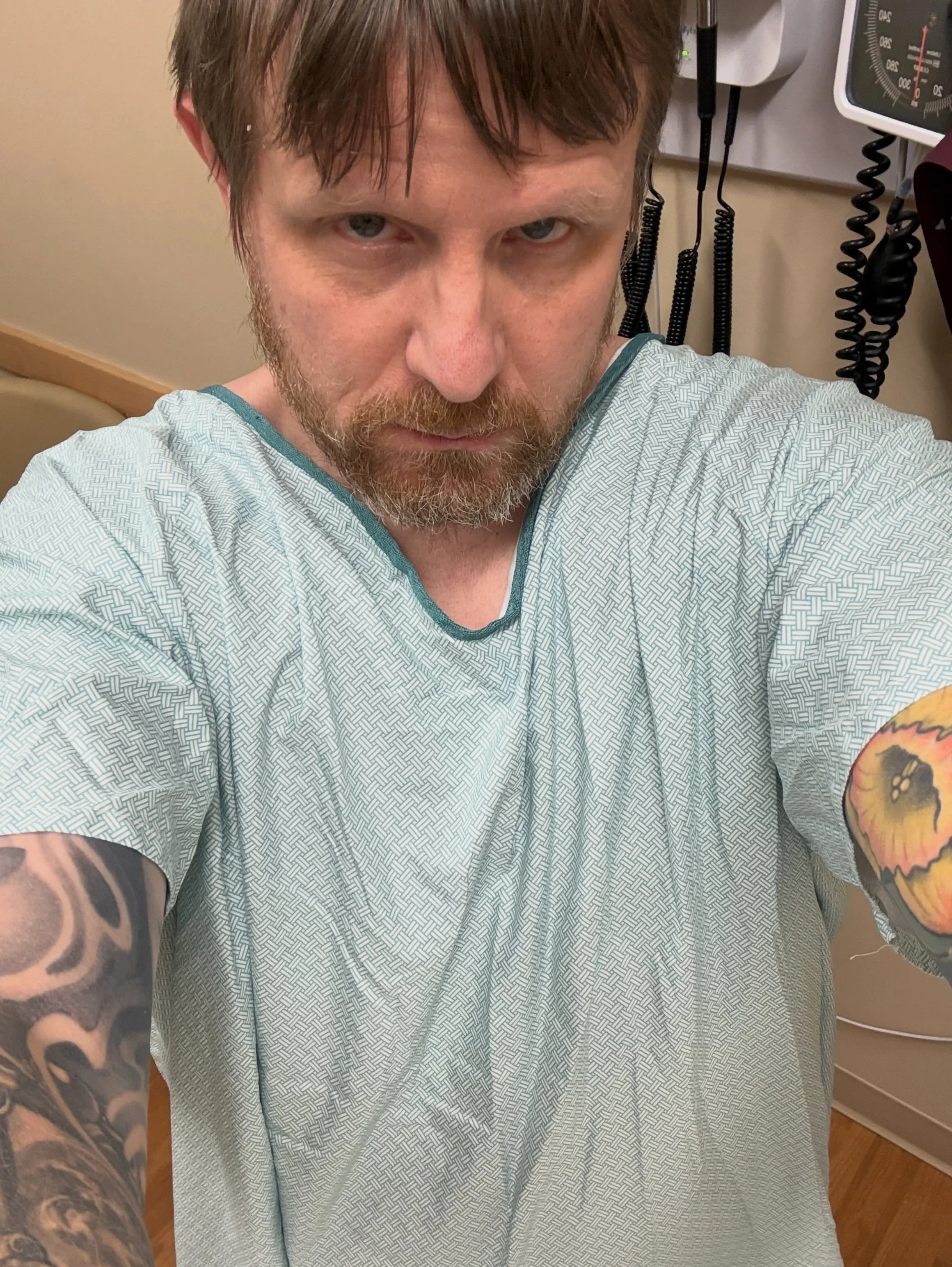 Had my annual physical today&mdash; don&rsquo;t forget to get YOUR check ups, friends! 
And yes- I&rsquo;m naked under my gown! 🙃😵&zwj;💫
#health #preventativehealth #annualphysicalexam #mentalhealth