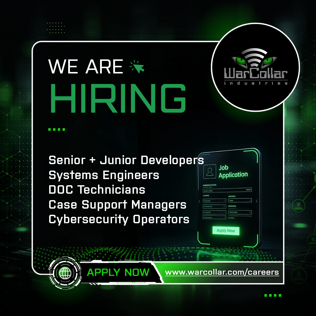 Now Hiring in VA and AL: Case Support Managers, Developers, Engineers, Operators, + Technicians