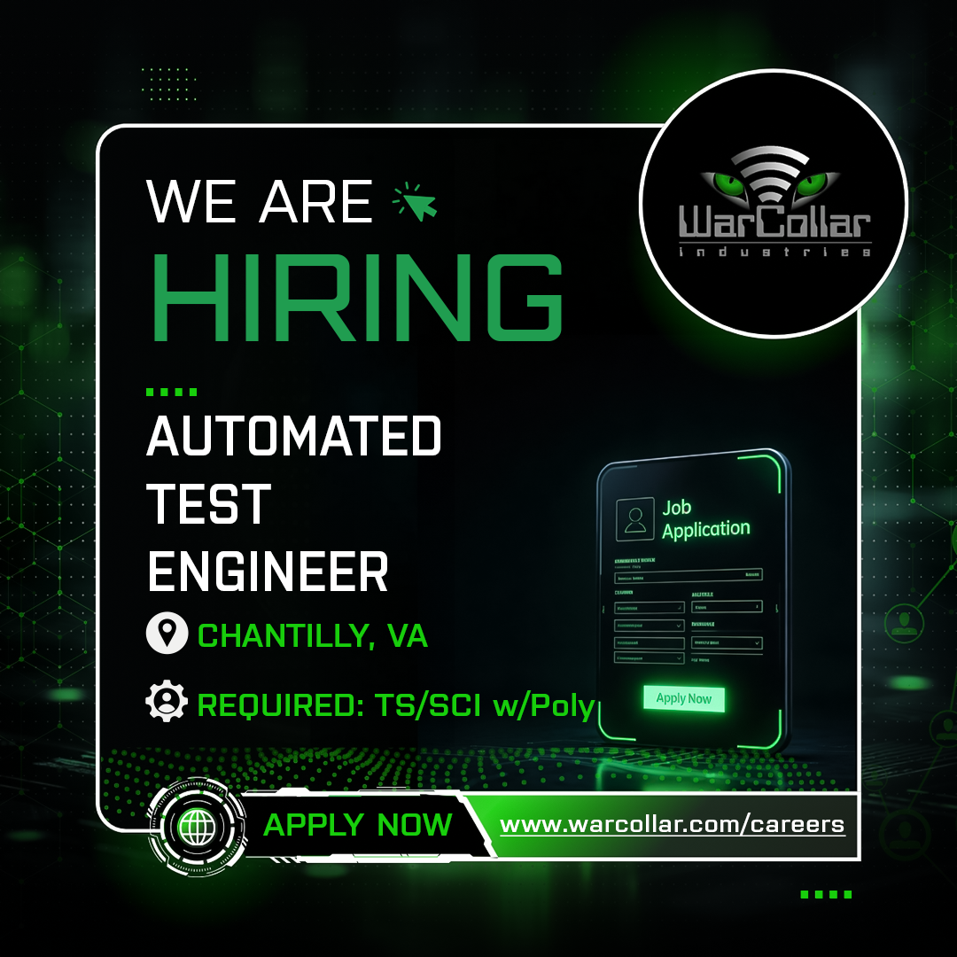 Job Opening: Automated Test Engineer in Chantilly, VA