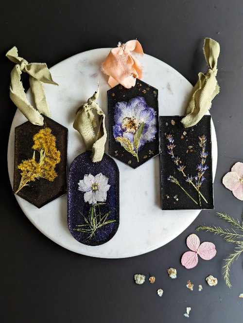 Resin Dried Pressed Flower Coaster