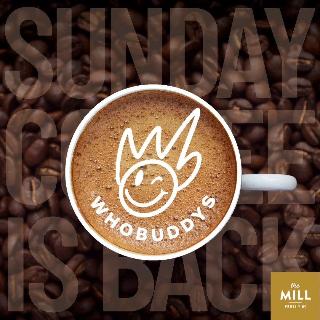 Join us on Sunday's for coffee from Whobuddys! ❤️
#MusicAtTheMillPaoli #LiveMusic #SummerSchedule #PaoliWI #MyTipsyGypsy #TheLazySquirrel #HopGarden #TheMenuAtTheMillPaoli #SupportLocal #FallVibes #LiveEntertainment