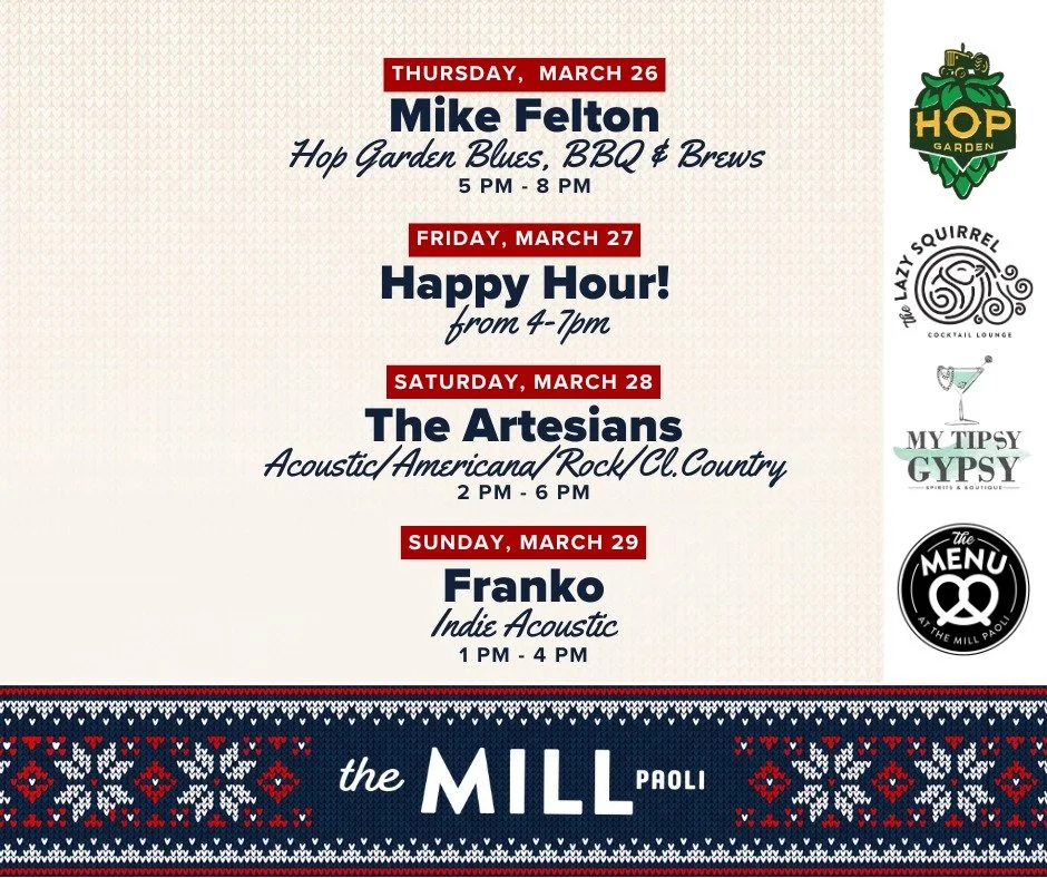 Say goodbye to March with a weekend full of rhythm, flavor, and great company. Kick off your weekend early at Hop Garden Brewing &amp; Tap Room - Paoli, WI. We're serving up the perfect trifecta Blues, delicious BBQ, and cold Brews. Mike Felton will 