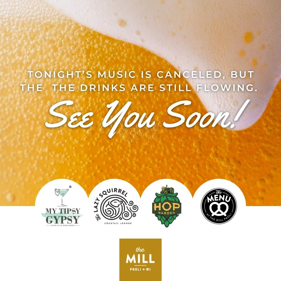No live music tonight, but our doors are wide open! Come enjoy a quiet drink and some great company. 

My Tipsy Gypsy, Hop Garden Brewing &amp; Tap Room - Paoli, WI , @themenuatthemillpaoli, The Lazy Squirrel