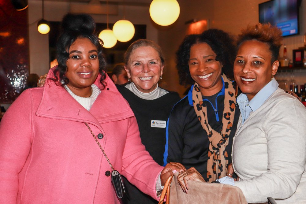 Executive Director Tami Timmer (center) with new Board members Keshia Hair (left) and Erica Bumpers (right) and guest.