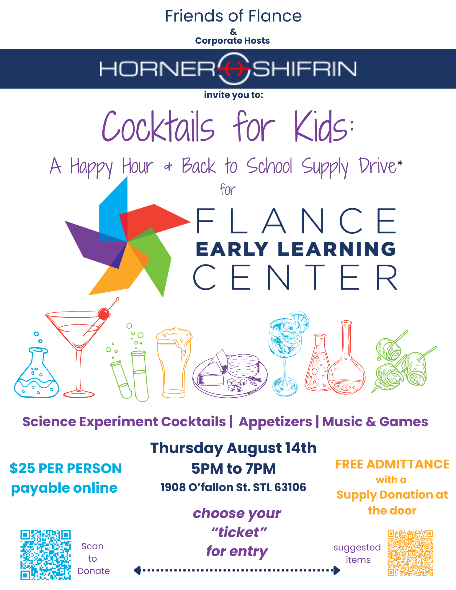 Cocktails for Kids Back to School Fundraiser