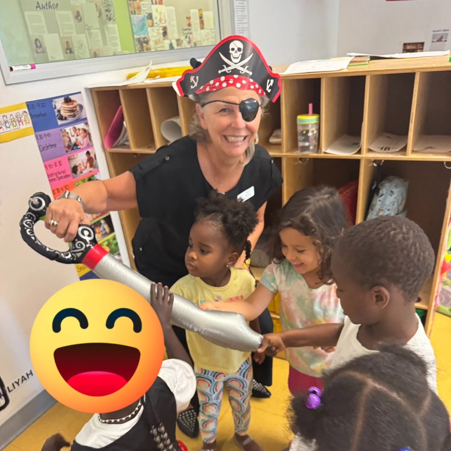 Happy International #talklikeapirateday, mateys! Don't forget to join us for a very pirate-y Family Friday today from 2:30 to 5 on the Flance playground -- if ye dare! ☠🏴😃

P.S. Other non-prof orgs: Does your Executive Director get as excited about