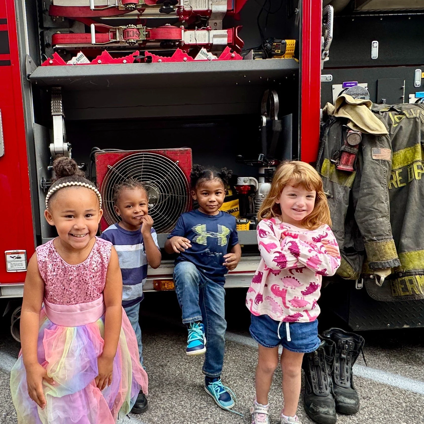 A visit and safety presentation from @stlouisfiredepartment  complete with a REAL FIRE TRUCK? A field trip to @grantsfarm  with ALL THE GOATS? It sure has been busy around here lately. And we wouldn't have it any other way. Thank you, friends, partne