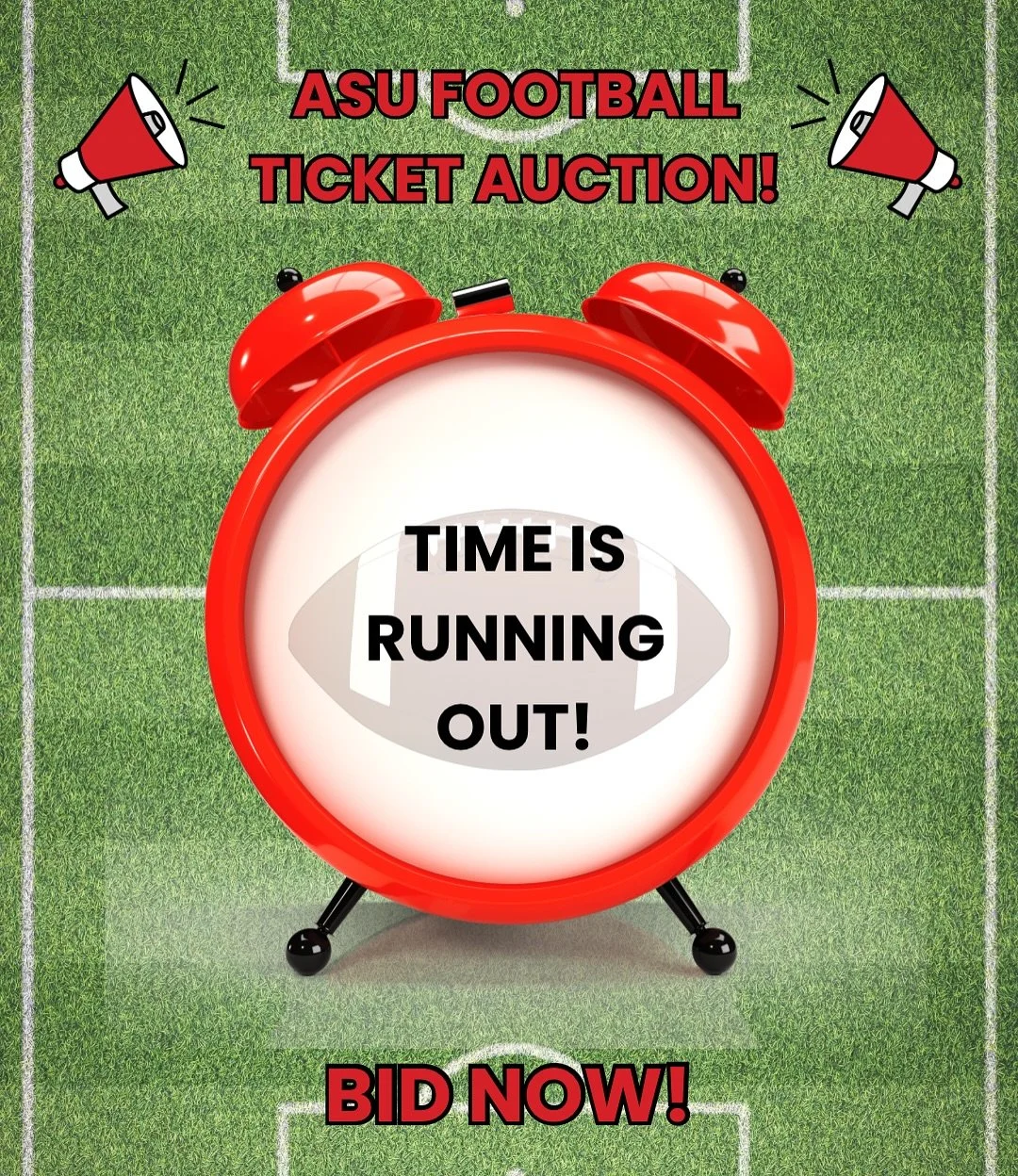 ⏰ Time is running out! Don&rsquo;t miss out on a chance to win 50-yard-line seats for ASU vs Texas Tech! 🏈

We&rsquo;re auctioning off two premium seats to the ASU Sun Devils vs Texas Tech game on Saturday, October 18, 2025, at Mountain America Stad