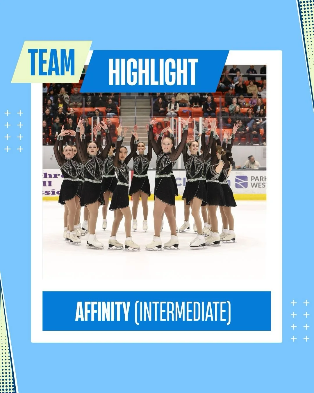 As we look ahead to the Pacific Coast Synchronized Skating Championships this weekend, we want to take a moment to highlight a few of our teams who have been busy competing this season.

⛸️ In December, our Intermediate Team Affinity, gained valuable