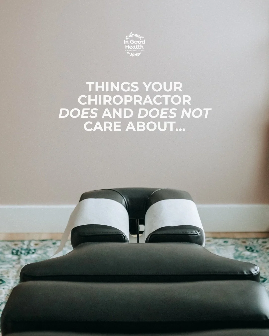 What&rsquo;s important to us is helping you feel your best &mdash; not your lipstick smudge from laying facedown or the funny noises you make during an adjustment! 😉 

#ingoodhealth #ingoodhealthkomoka #healthandwellness #holisticwellness #chiroprac